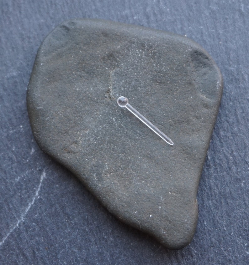Clear Acrylic Nose Stud Retainer Hidden Nose Stud Clear Nose Etsy