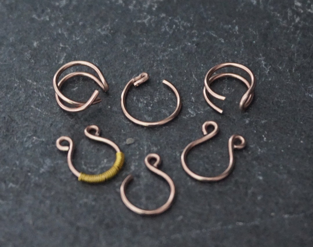 Set of Fake Body Jewellery Fake Septum Fake Nose Ring Fake Etsy