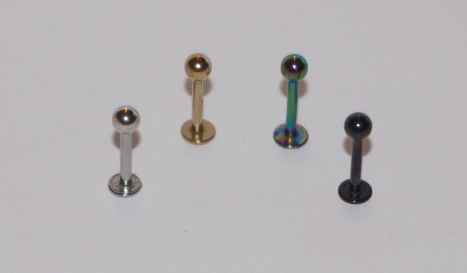 Labret Stud Choice of Four Colours Labret Labret Stud Black Etsy