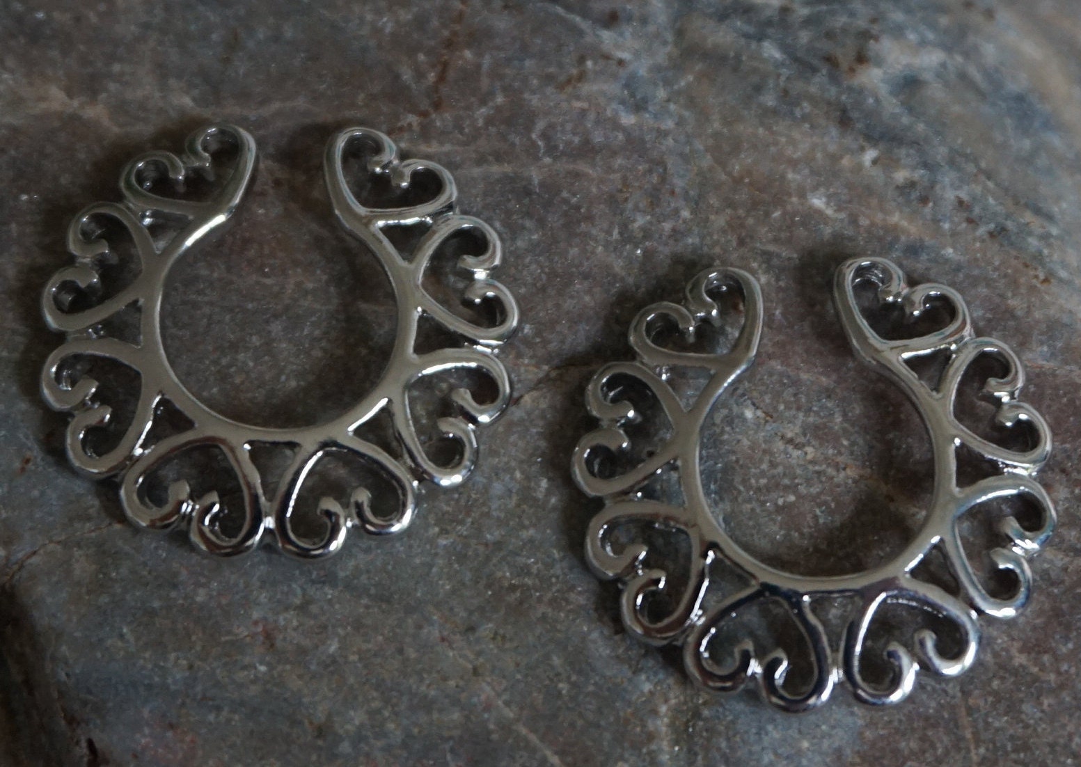 Fake Nipple Shields Fake Nipple Piercing Silver Nipple Etsy UK