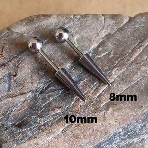16g Spike Steg Langhantel, Große Spike Langhantel, Gerade Langhantel, Lange Spike Langhantel, Extreme Spike Langhantel, 6 mm Langhantel, 8 mm Langhantel,