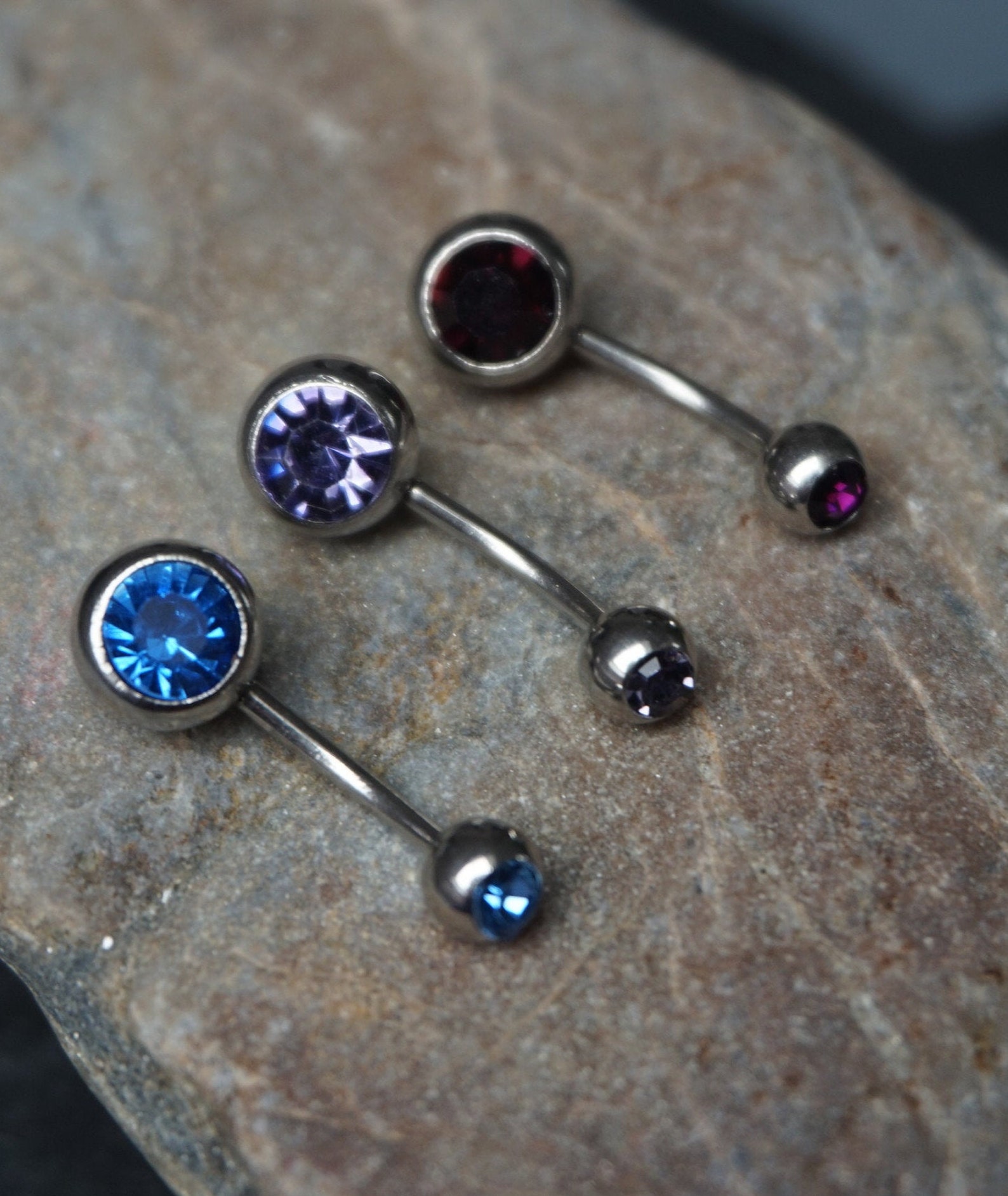 Navel Barbell Silver Navel Barbell Curved Barbell Navel Etsy