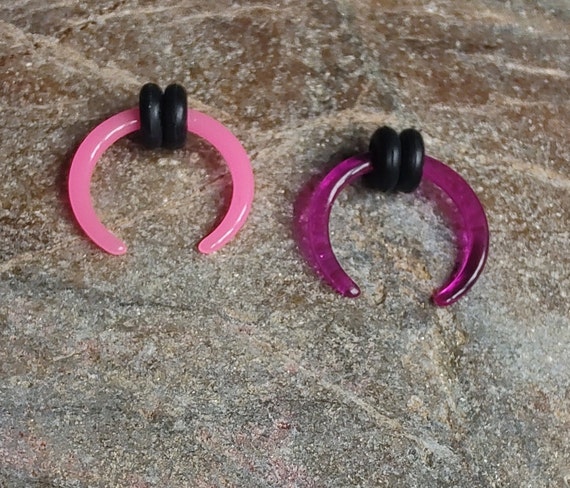 14g 9mm Crescent Septum Ring Buffalo Horn Ring Septum Taper Tapered Septum Ring Crescent Piercing Ring Acrylic Septum Pink Septum Etsy