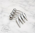 16g Spiked Curved Barbell, Angel Fangs, Snake Bites, Brow Piercing Jewellery