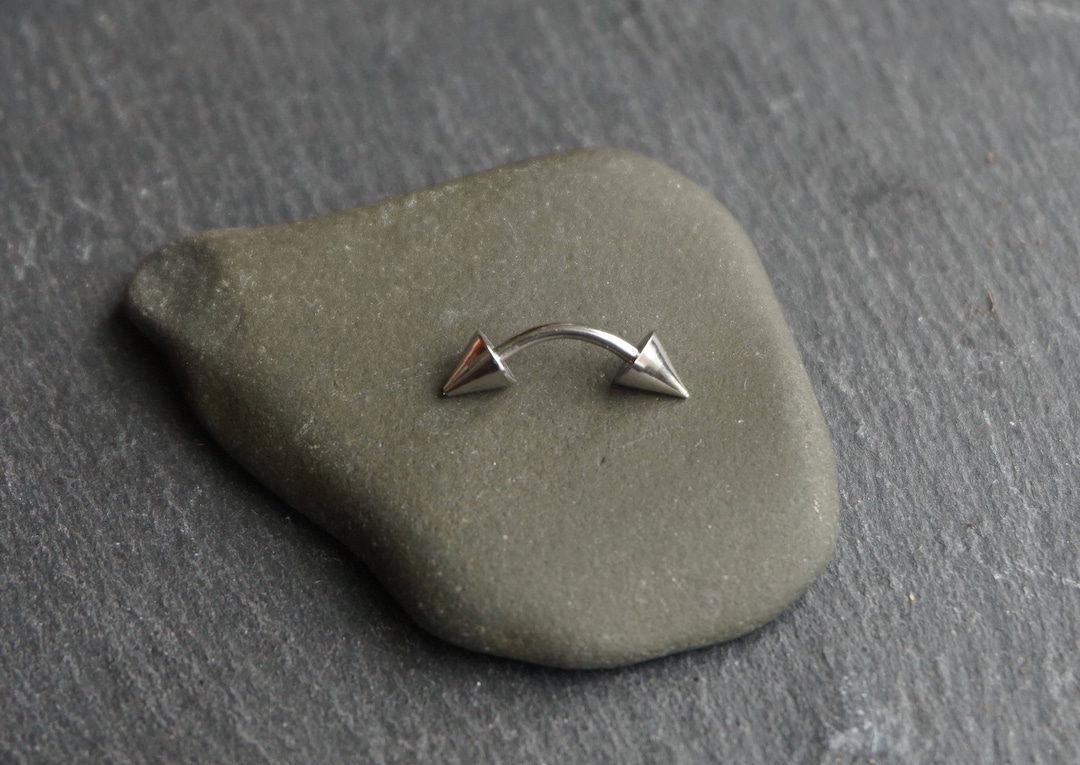 Curved Barbell, Spiked Barbell, Septum Ring, Septum Jewellery, Body