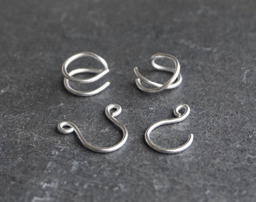 Four Piece Set of Fake Body Jewellery Silver Fake Septum Ring Etsy UK