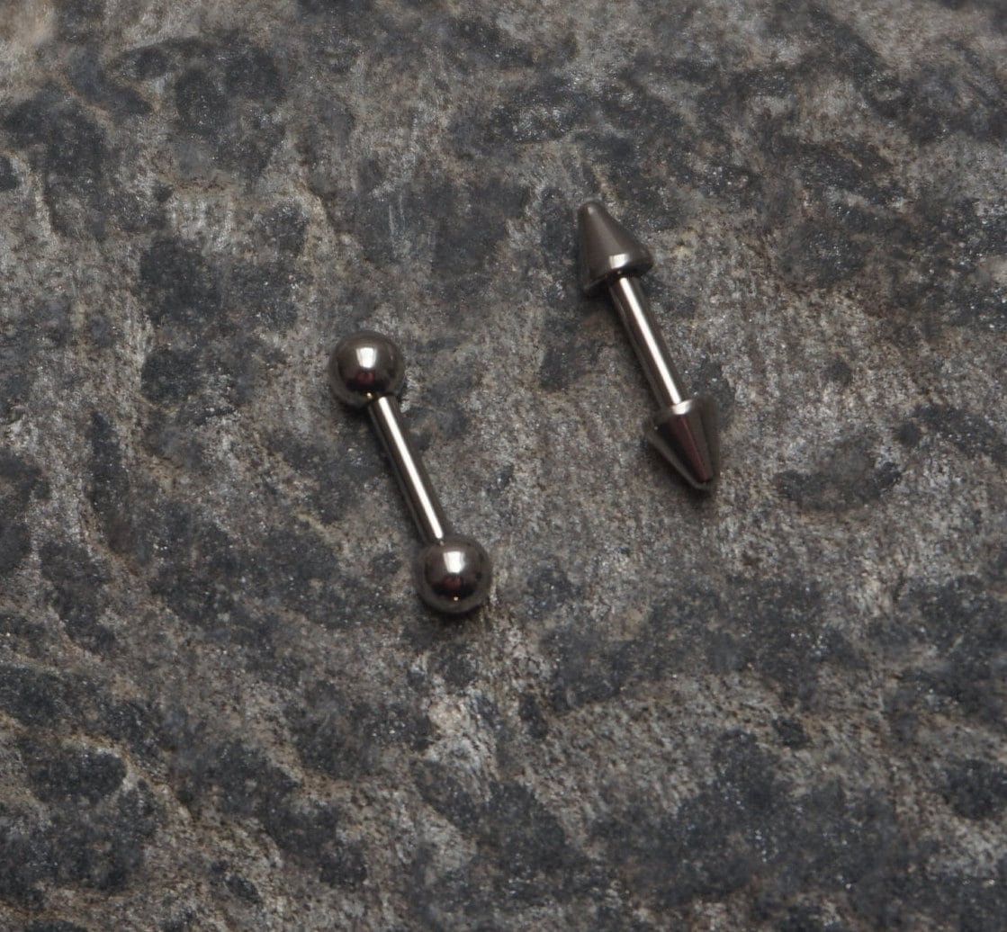 16g 8mm Barbell Curved Barbell Spiked Barbell Jewellery Etsy UK