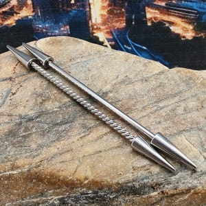 14g Spike Industrial Barbell, Industrial piercing, piercing rusztowania, długi piercing, biżuteria do piercingu, industrial barbell, 38 mm