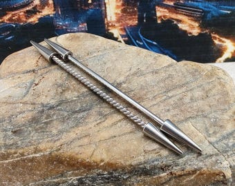 14g Spike Industrial Barbell, Industrial piercing, scaffold piercing, long piercing barbell, piercing jewellery, industrial barbell, 38mm