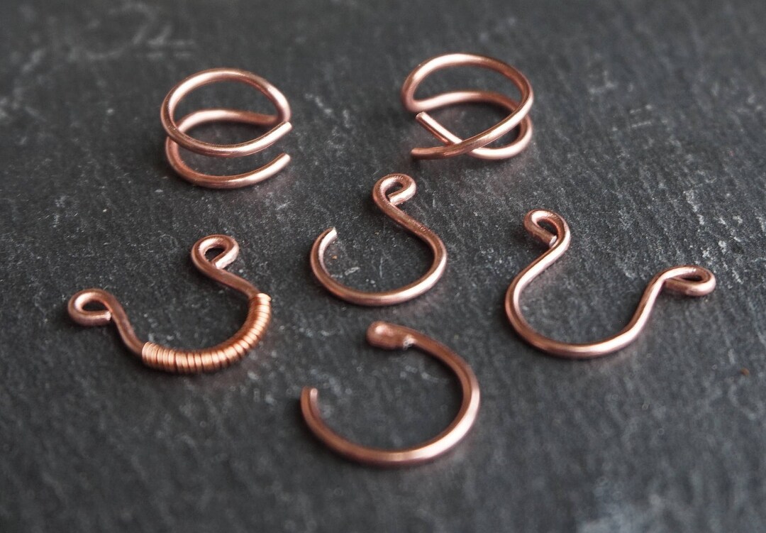 Rose Gold Set of Fake Body Jewellery Fake Septum Fake Nose Etsy