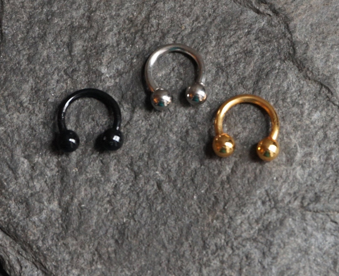 Horseshoe Septum Septum Ring Septum Captive Ring Discreet Etsy