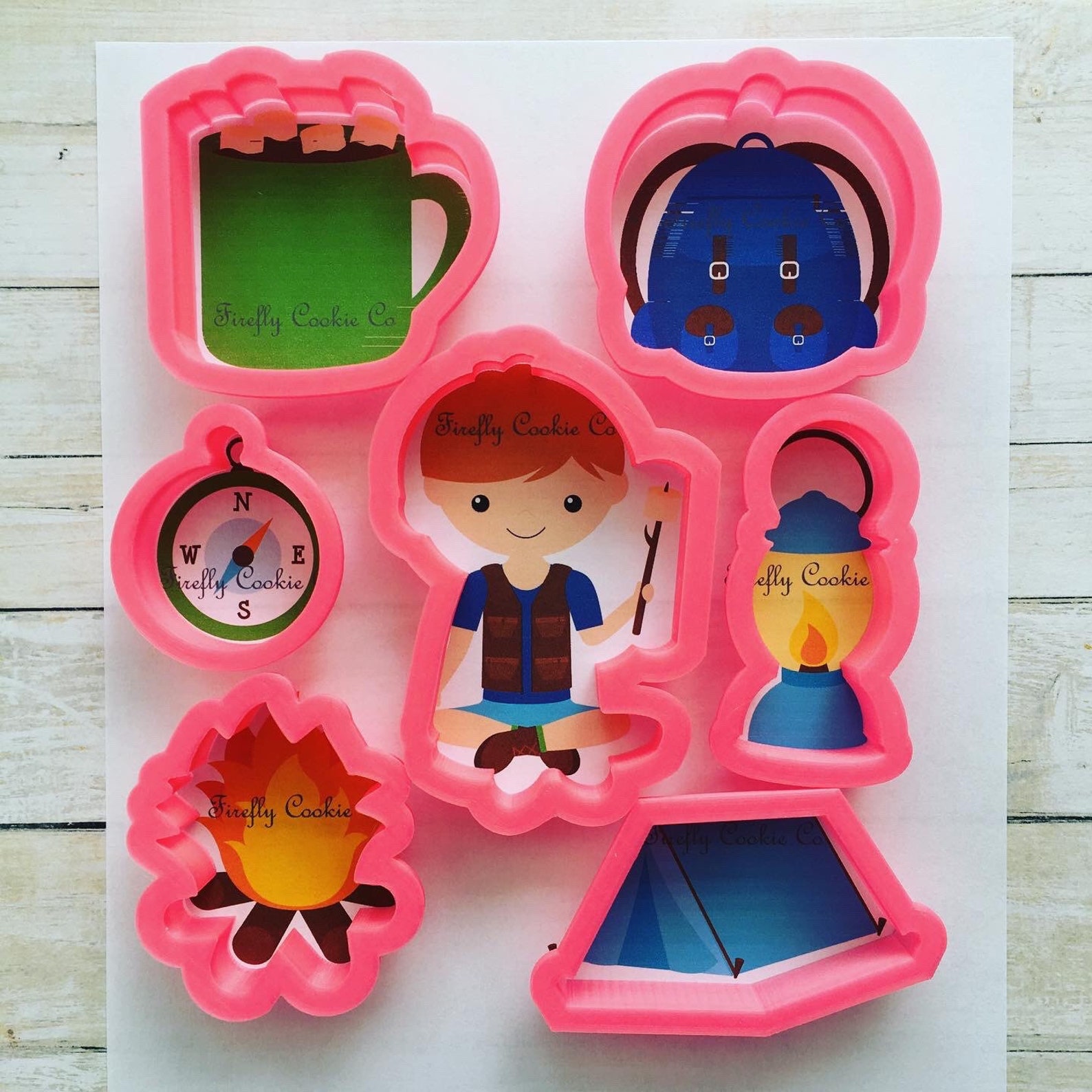 Camping Cookie Cutter Set Camping Theme Etsy