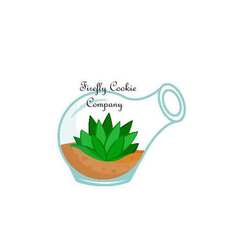 Baby Shower Birthday Bottled Succulent Cookie Cutter