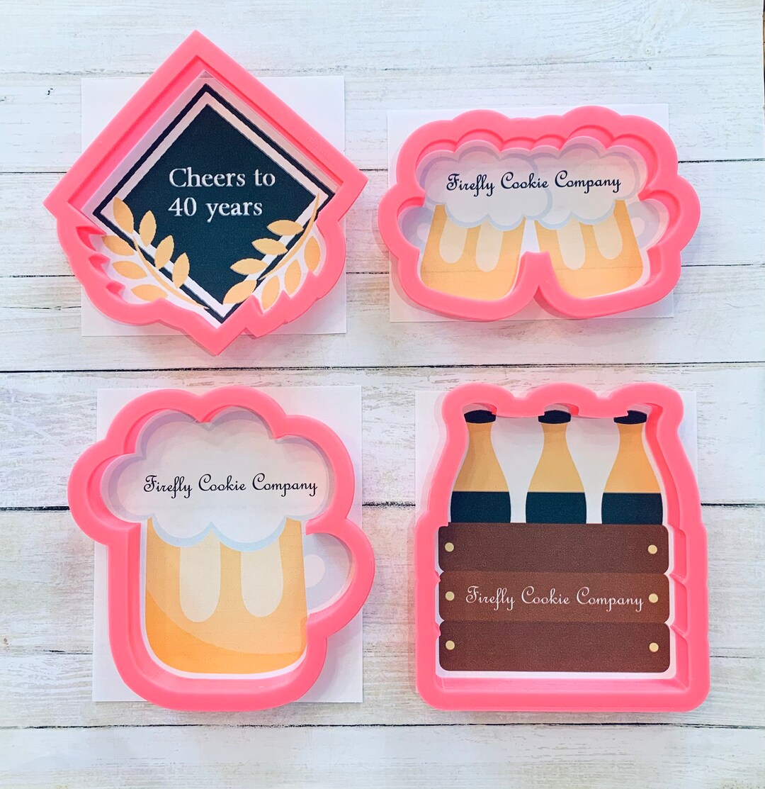 Beers and Cheers Cookie Cutter Set Birthday Theme Etsy