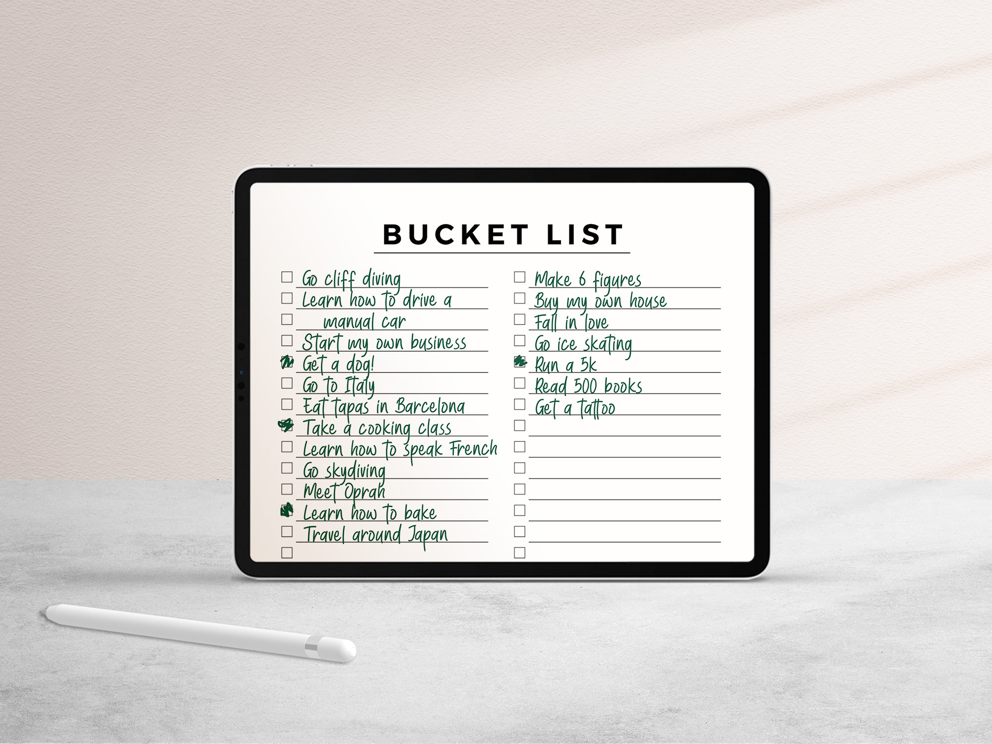 Bucket List Bullet Journal Page Printable Digital Etsy.de