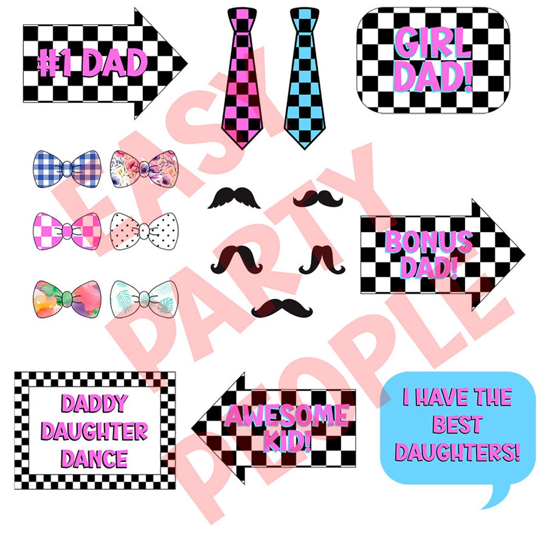 Father Daughter Night Photo Booth Props - Etsy
