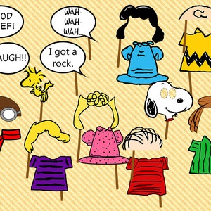 Rekwizyty do fotobudki Peanuts
