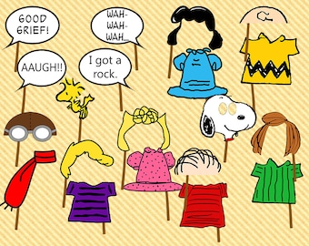 Peanuts Photo Booth Props