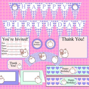 Molang Party Package - Instant  Download!