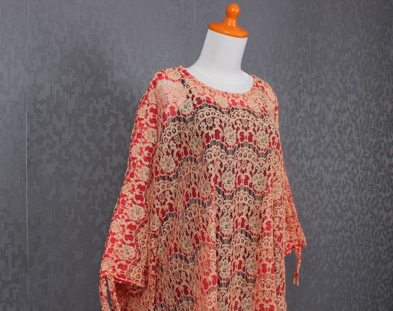 Handmade Short Brocade Kaftan Dress Womens Blouse Pattern Brocade Peach Beach Cover Up Kaftan Brocade morocco kaftan dress Brocade Dress