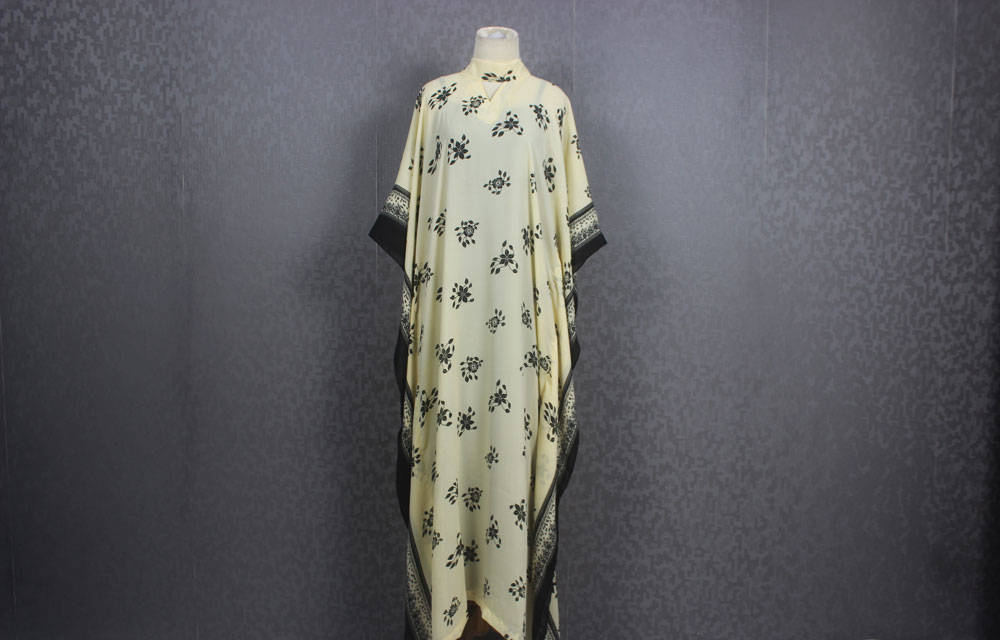 cream kaftan dress