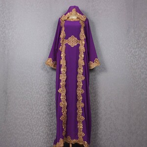 purple and gold dress plus size