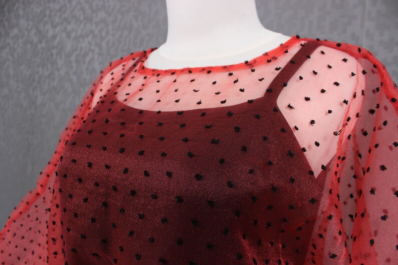 red kaftan beach cover up