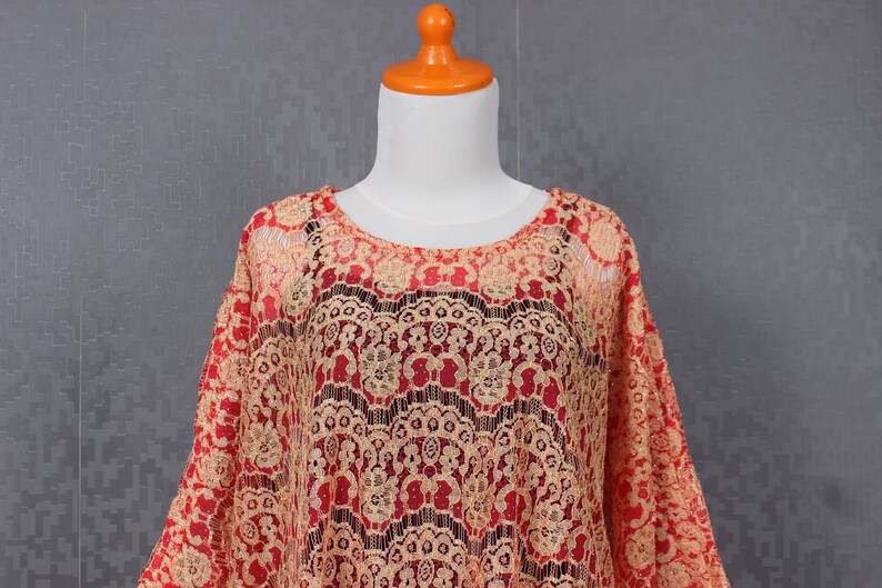 Handmade Short Brocade Kaftan Dress Womens Blouse Pattern Brocade Peach Beach Cover Up Kaftan Brocade morocco kaftan dress Brocade Dress