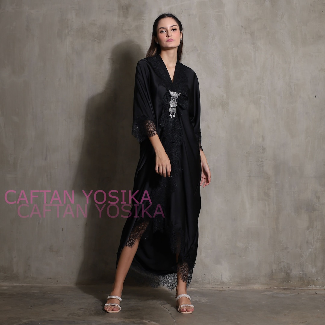 Lace Satin Kaftan main image 1