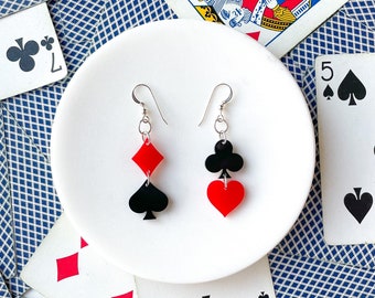 Playing Card Suits Acrylic Earrings
