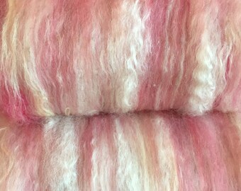 Fiber Art Batt - Raspberries, Truffles, and White Chocolate