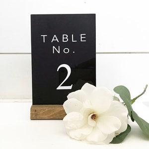 Black Acrylic Table Numbers