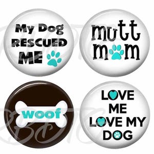 Dog Refrigerator Magnets, Button Kitchen Magnets, Dog Sayings