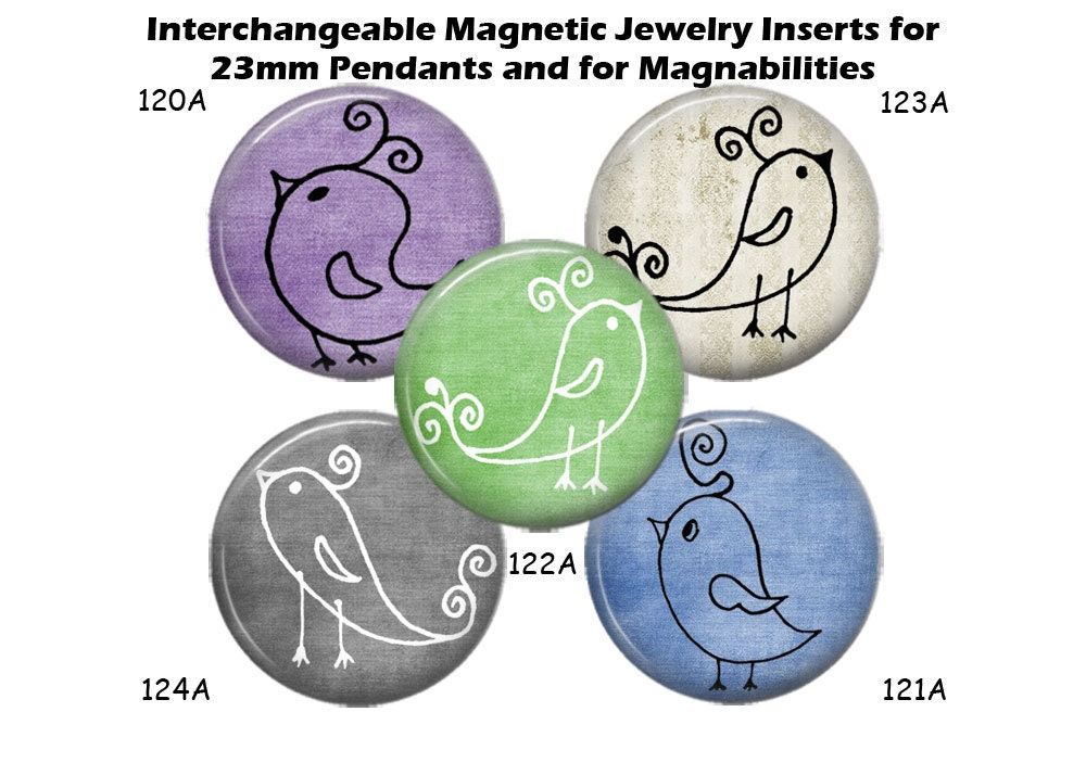 Magnetic Jewelry Inserts Bird Magnet fits 23mm Pendants & 1 Inch Magnabilities Magnetic Jewelry Inserts Bird Magnet fits 23mm Pendants & 1 Inch Magnabilities