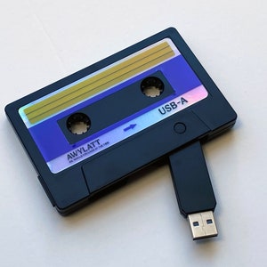 USB cassette with holographic label