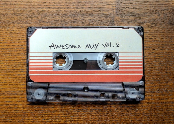 Awesome Mix Vol 2 Cassette Prop Replica Etsy