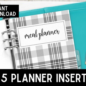 Printable A5 Meal Planner Inserts, Printable A5 Planner Inserts ...