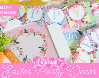 Printable Easter Party, Printable Easter Decor, Easter Brunch Printables, Easter Printables, Home Printables for Easter, Easter Bunny