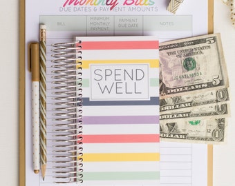 budget planner book etsy