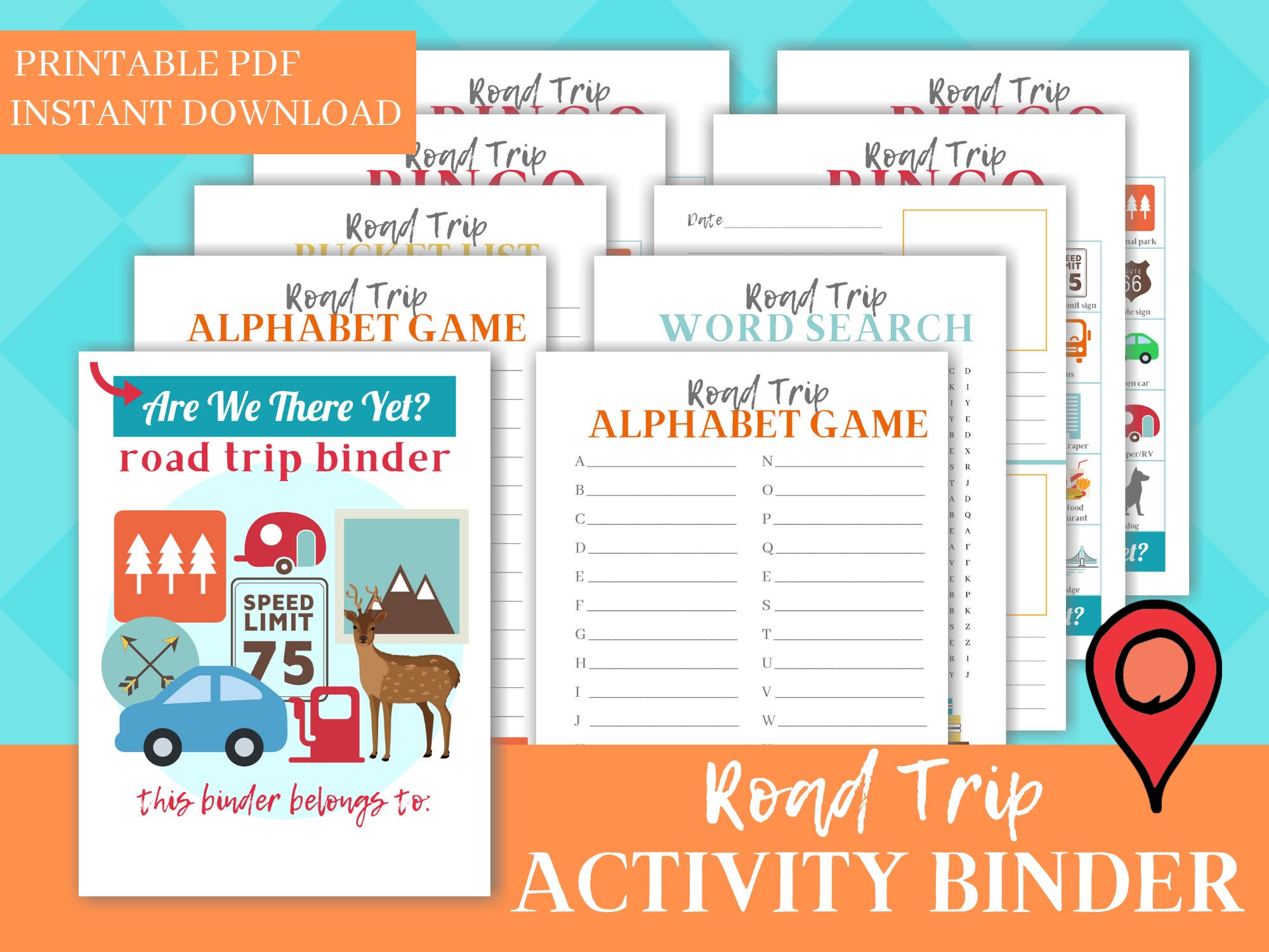 DIY Kids' Travel Binder + Free Printable Road Trip Games