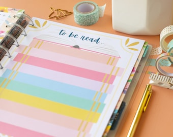 Happy Planner Book Inserts: Reading List & Book Tracker (PDF Printable)