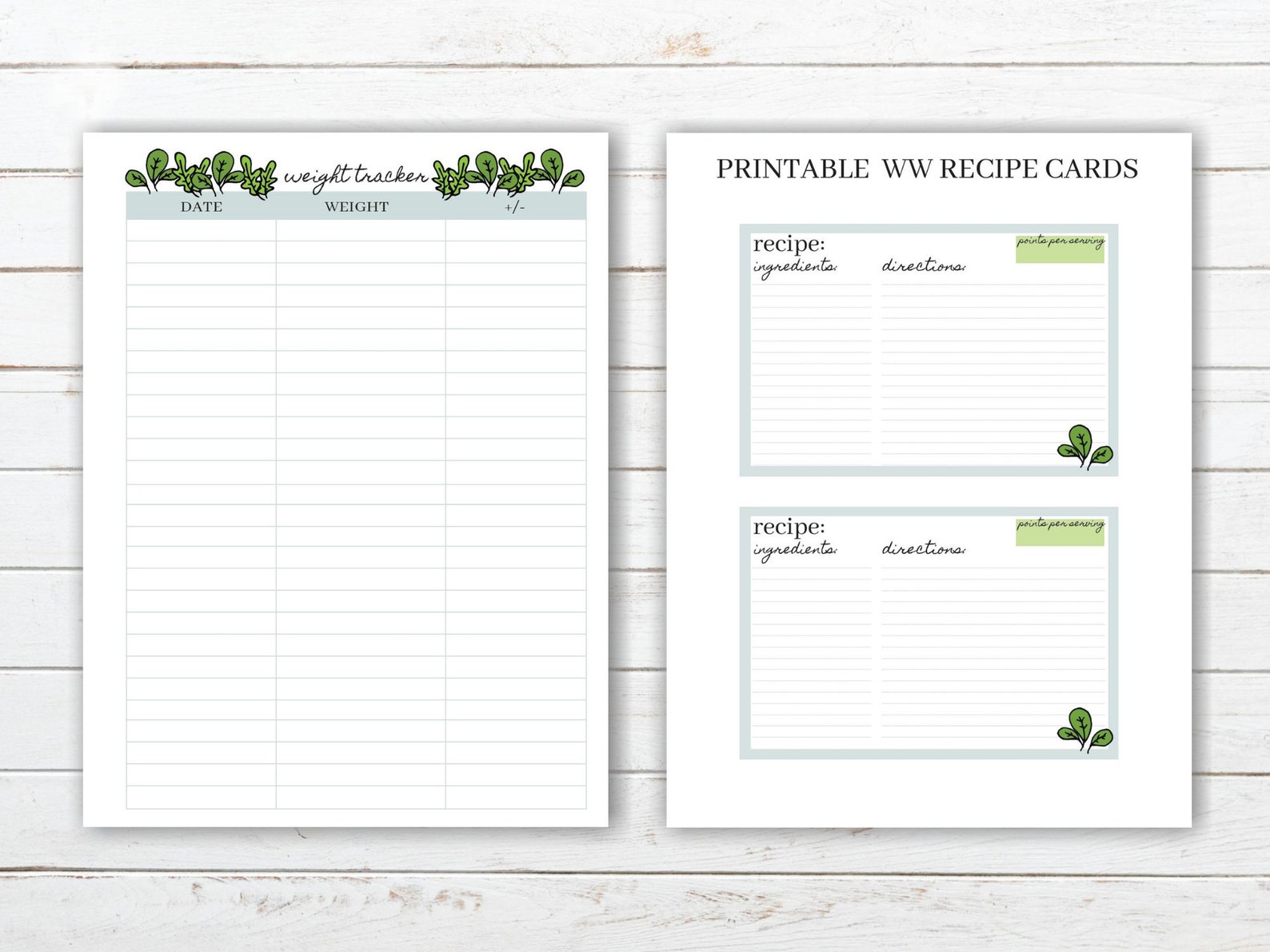 Printable Weight Watchers Journal Printable WW Binder Weight Etsy