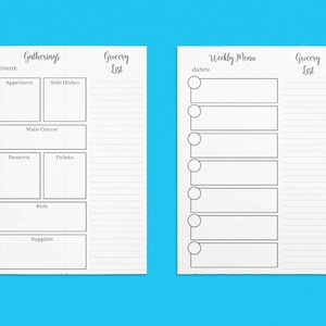 Printable A5 Meal Planner Inserts, Printable A5 Planner Inserts ...