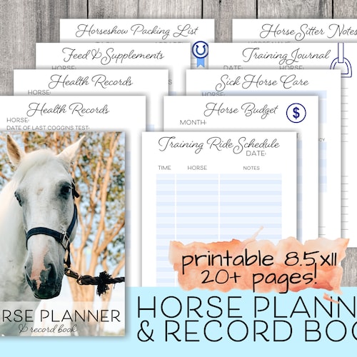 total eq journal equestrian planner us letter size pdf etsy