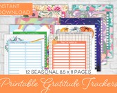 Seasonal Gratitude Tracker Printable: Daily Gratitude Practice (PDF)