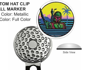 Marcador de pelotas de golf Retro Fett - Clip magnético para sombrero