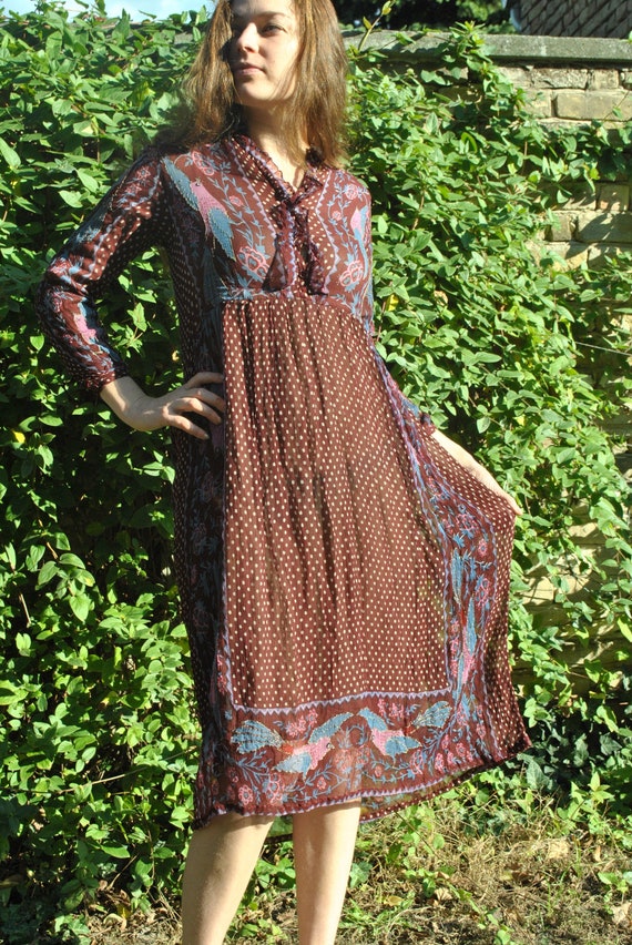 Indian dress for women, vintage boho Indian katfta
