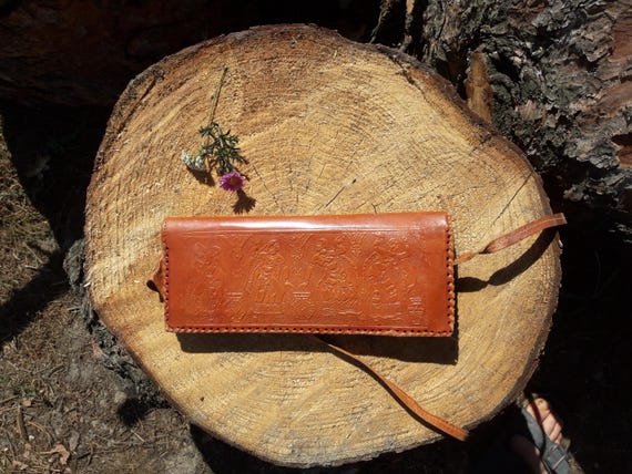 Vintage Clutch Small Leather Bag Leather Clutch S… - image 3