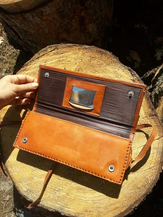 Vintage Clutch Small Leather Bag Leather Clutch S… - image 7