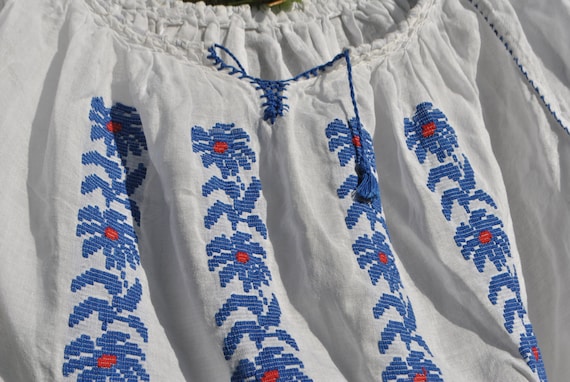 Embroidered shirt, bohemian blouse, folk embroider